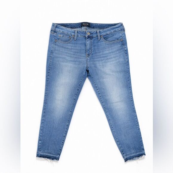 torrid Denim - Torrid Premium Skinny Jeans Women’s Size 18 Medium Wash Frayed Hem Stretch Denim